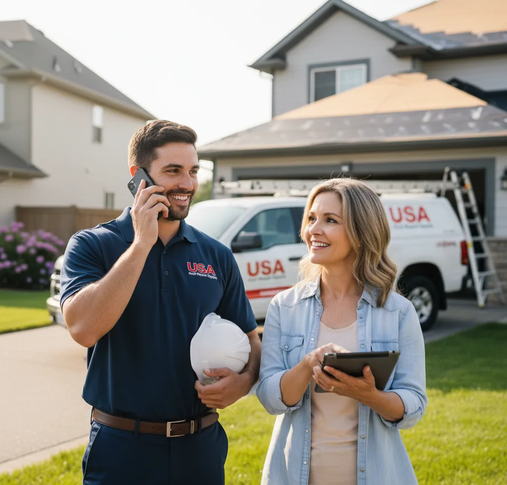 USA Roof Repair Experts customer support in Browning